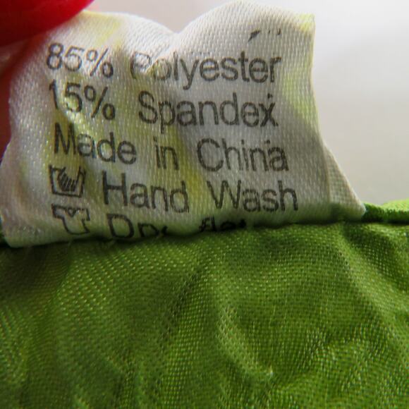 1990s Vintage Lime Green Popcorn Shirt Short Sleeve Blouse One Size Medium - Picture 7 of 8